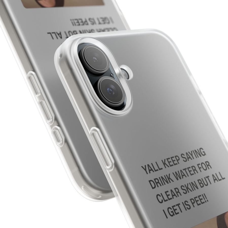 Coque de téléphone mème « Soins de la peau » – « Je ne fais que pisser ! » | Prendre soin de soi avec humour