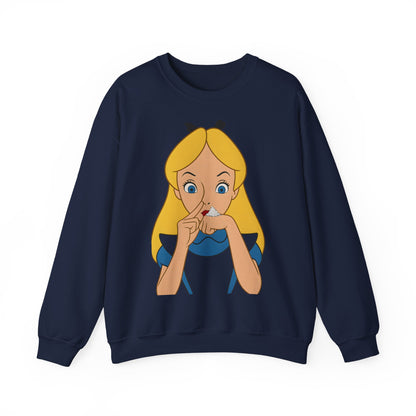 Sweatshirt – Satire Sweatshirt – "Alice im Rausch" Pop-Art Design | True Insights Design mit Humor