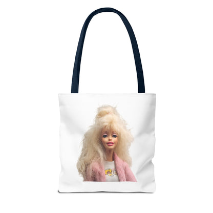 Retro Barbie Puppe Tote Bag – 80er Style Blonde Doll Print, Kult Fashion Shopper für Sammler & Nostalgie-Fans