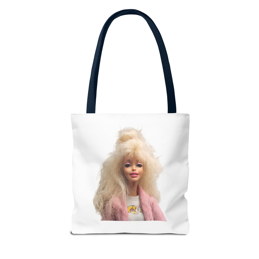 Retro Barbie Puppe Tote Bag – 80er Style Blonde Doll Print, Kult Fashion Shopper für Sammler & Nostalgie-Fans