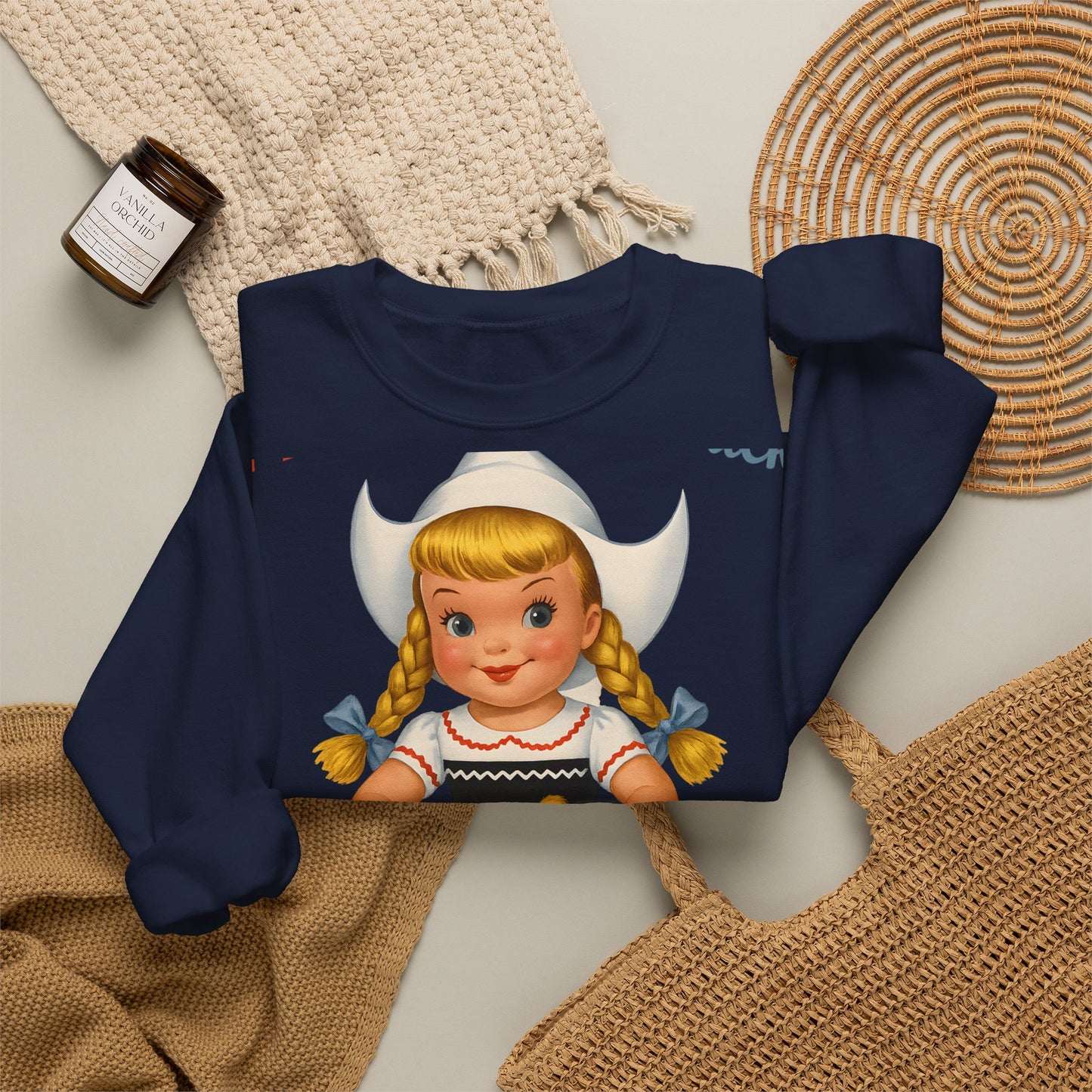 I Don't Give A Duck Sweatshirt - Lustiges Retro Holländermädchen mit Entchen, Vintage Humor Geschenk