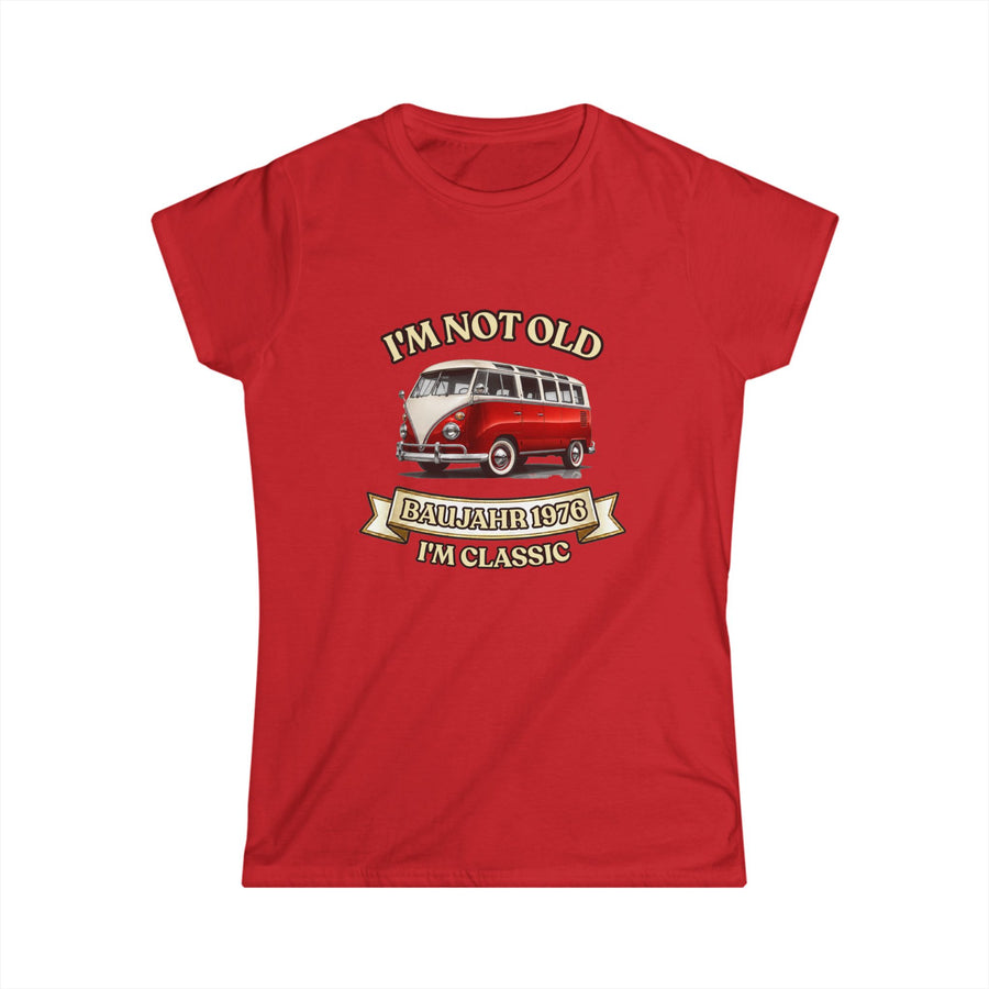 True Insights Damen Shirt 1976 Oldtimer Bus Vintage Print Geschenkidee für Frauen zum 50. in S