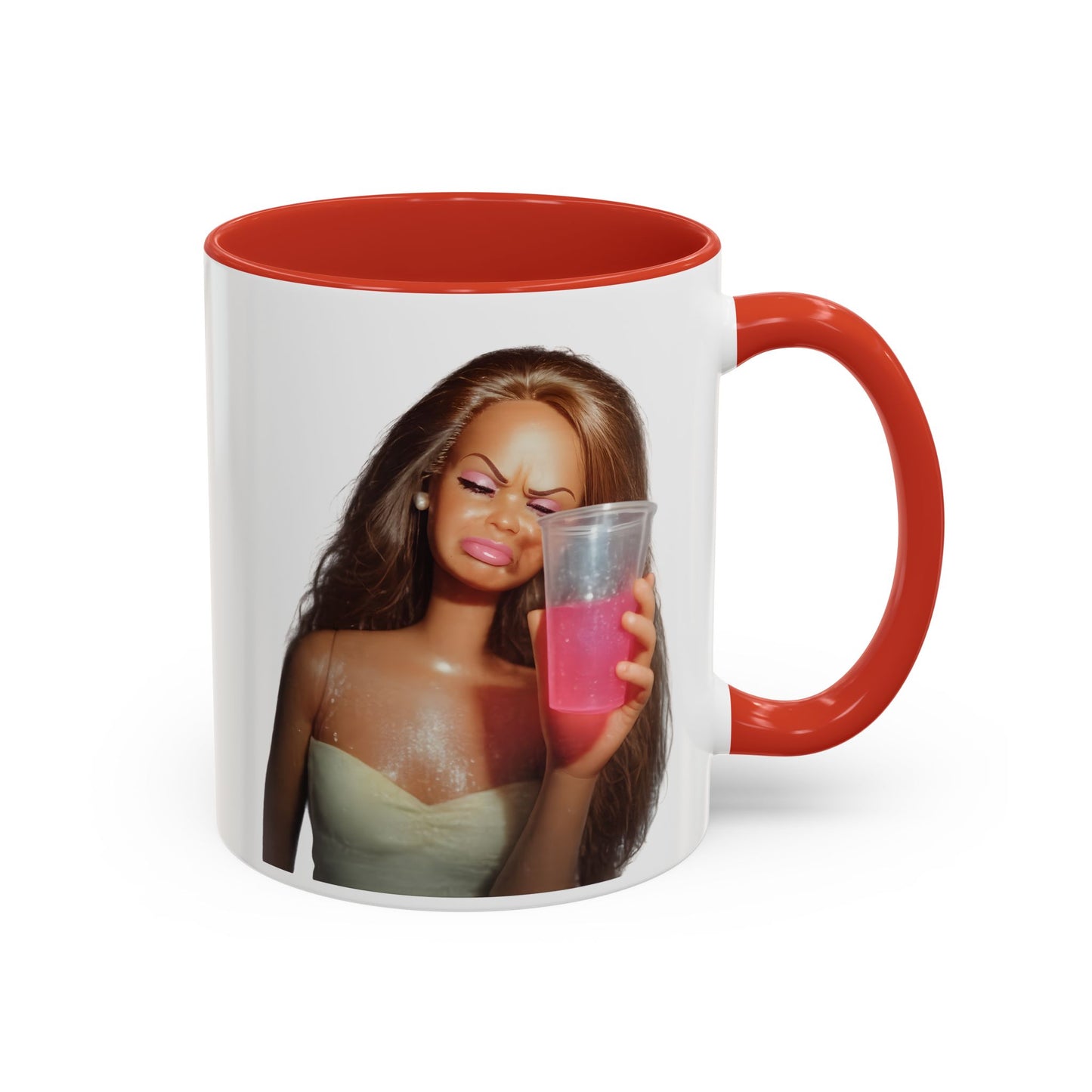 Doll Meme Barbicore Tasse | Lustiger Puppen Pink Drink Kaffeebecher | Meme Geschenk für Frauen & Beste Freundin