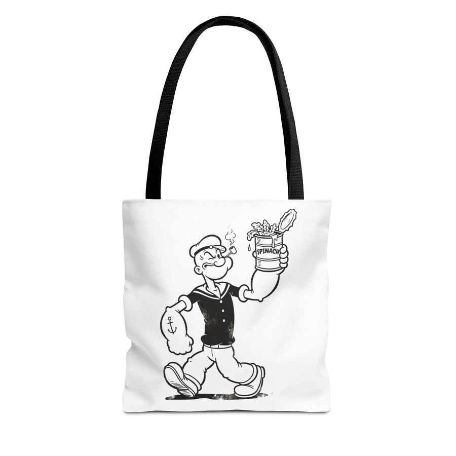 Popeye Spinat Dose Comic Kult Tote Bag – Retro Sailor Beutel aus Polyester, ideal für Comic-Fans & Nostalgiker
