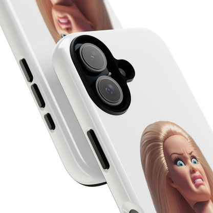 Shocking Face Doll | Funny Pink Doll Phone Case