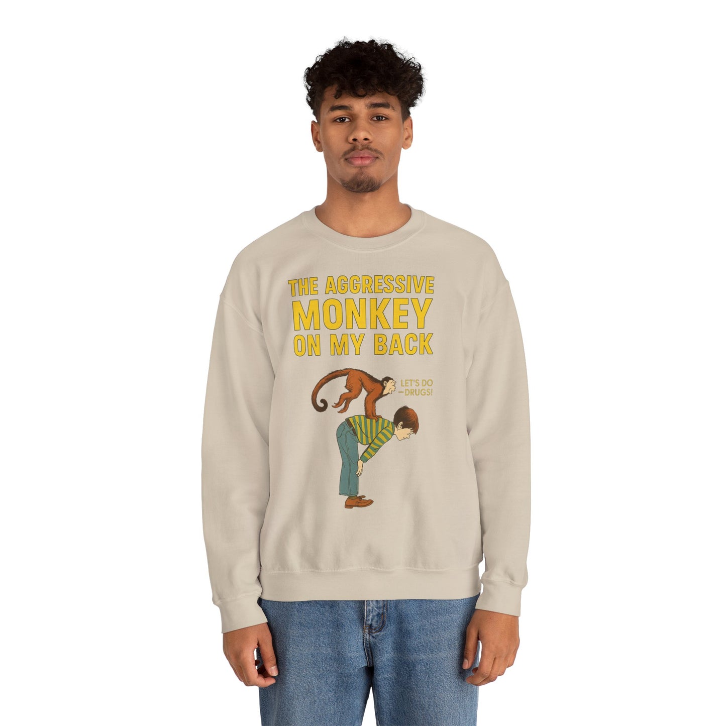 🐒 The Aggressive Monkey on My Back –atire Sweatshirt im Retro-Stil – Freches Satire-Design für mutige Statements | True Insights