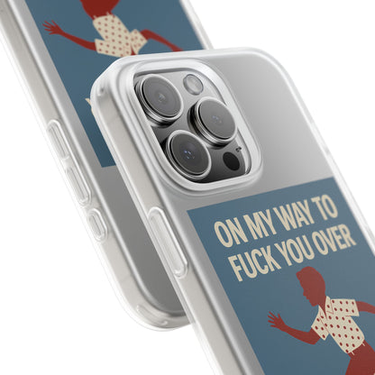 Sarkastische Handyhülle – „On my way to f*ck you over“ | Retro-Rennkind mit Punch-Phone Case-True Insights