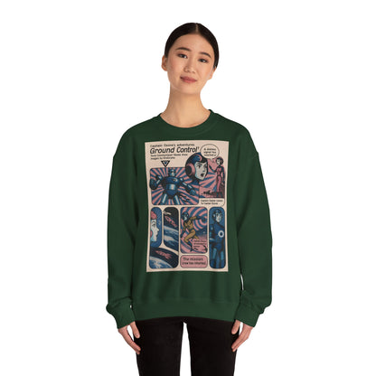 Sweatshirt – Retro Space Comic Sweatshirt – Captain Ozone „Ground Control“ Edition | True Insights Design mit Humor