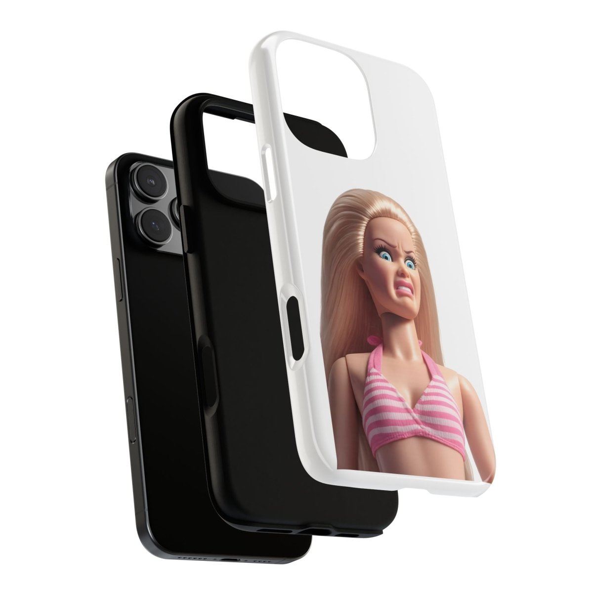 Shocking Face Doll | Funny Pink Doll Phone Case