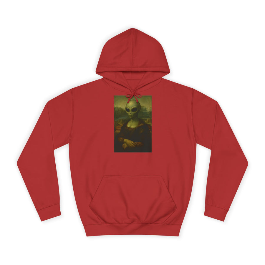 Mona Alien Hoodie – Kunstparodie mit Außerirdischer