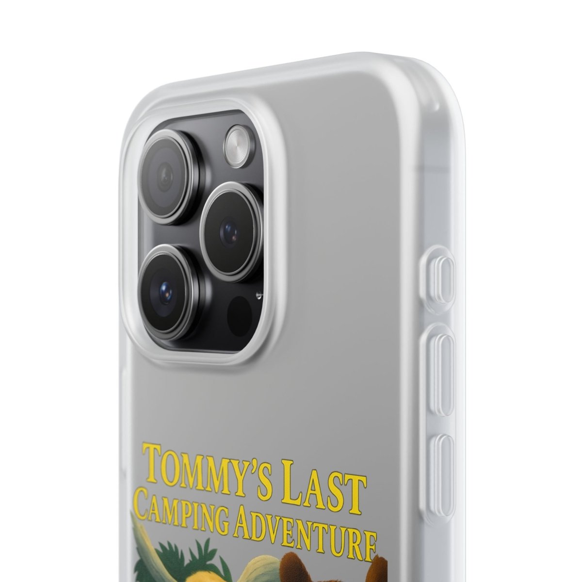 Tommy’s Last Camping Adventure Handyhülle – Schwarzer Humor trifft Retro-Kinderbuch-Look-Phone Case-True Insights