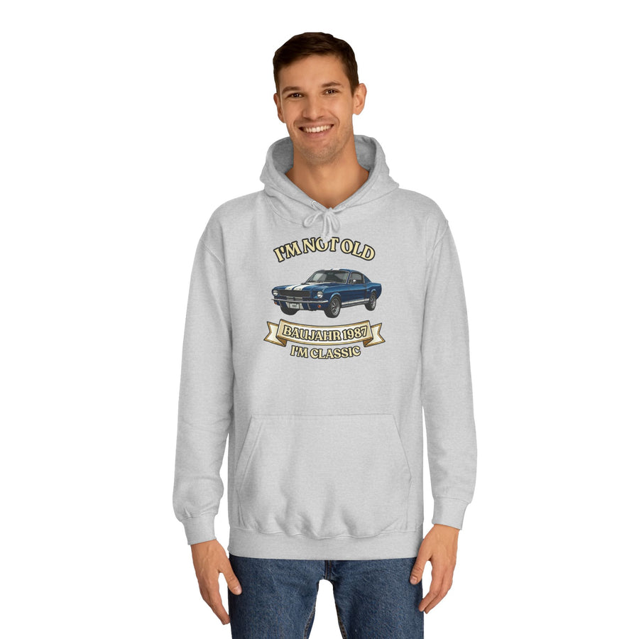 True Insights Geschenk zum 40. Geburtstag – Hoodie Jahrgang 1987 Muscle Car | I'm Not Old I'm Classic