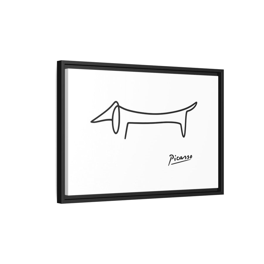 Picasso-Dackel Line-Art Leinwand | Minimalistisches Wandbild | Modernes Hunde-Kunstwerk-True Insights