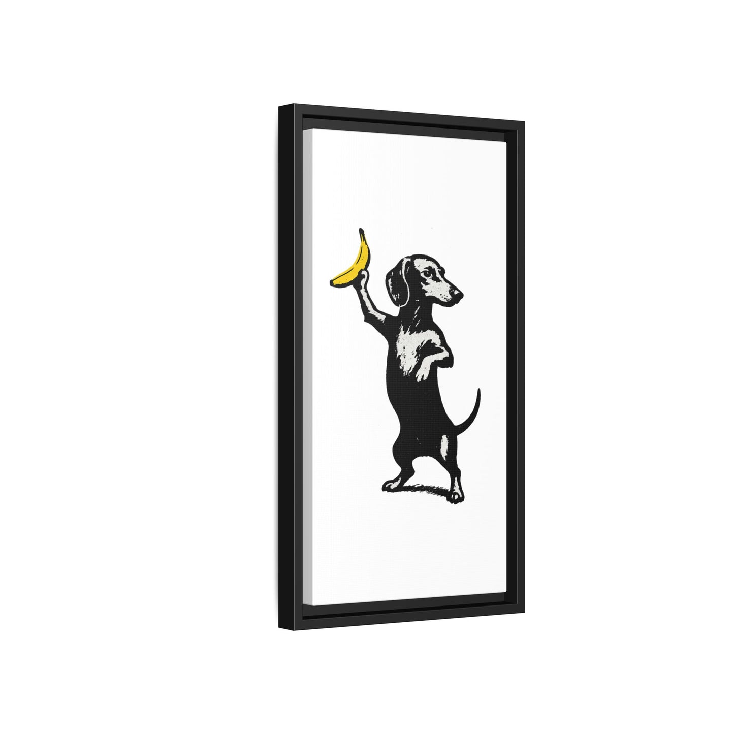Dackel mit Banane – Banksy-inspirierter Art Print