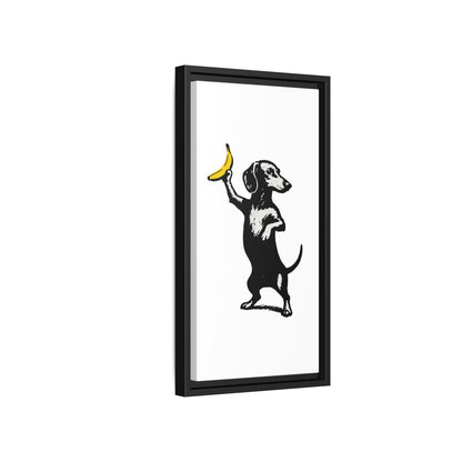 Dackel mit Banane – Banksy-inspirierter Art Print