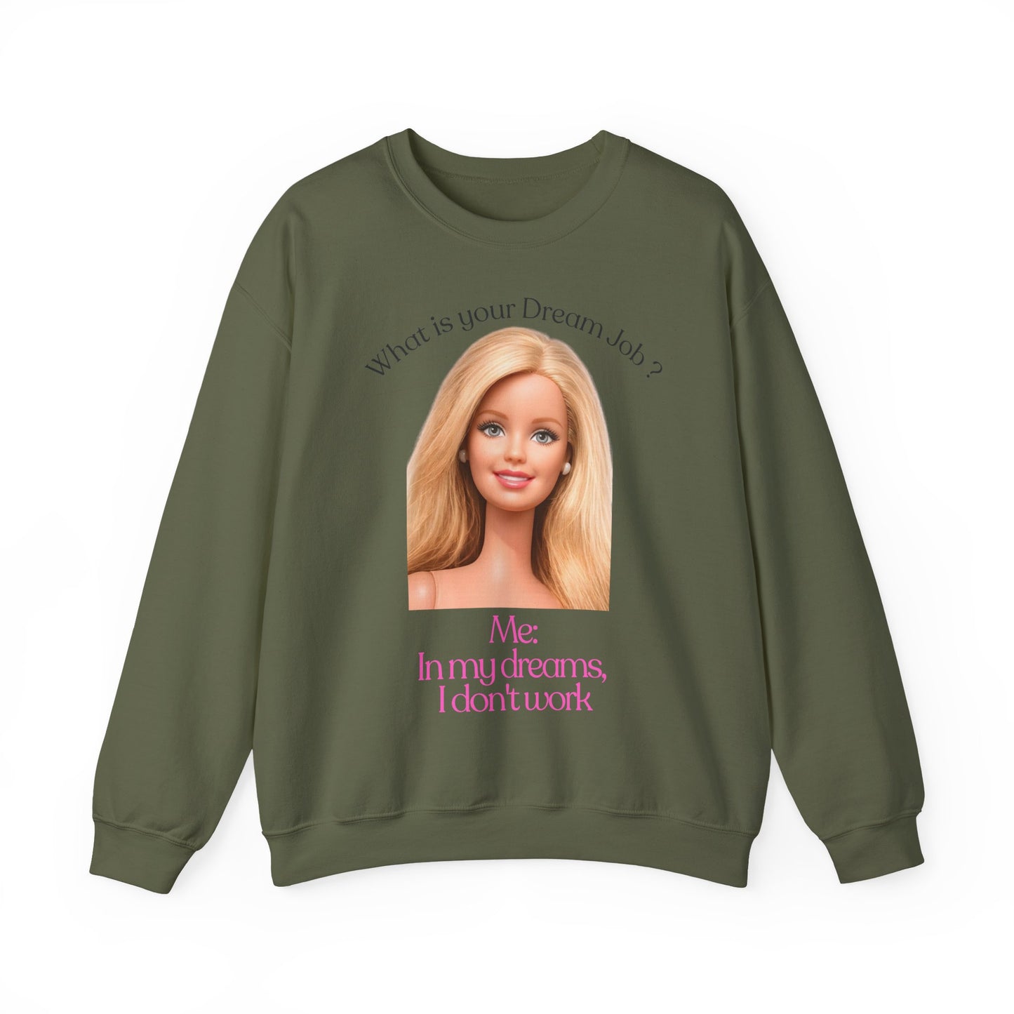 Lustiges Sweatshirt 'In my dreams I don't work' - Anti-Arbeit Spruch Pullover für Faulenzer & Büromuffel