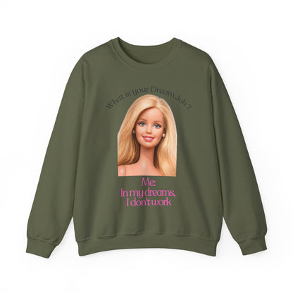 Lustiges Sweatshirt 'In my dreams I don't work' - Anti-Arbeit Spruch Pullover für Faulenzer & Büromuffel