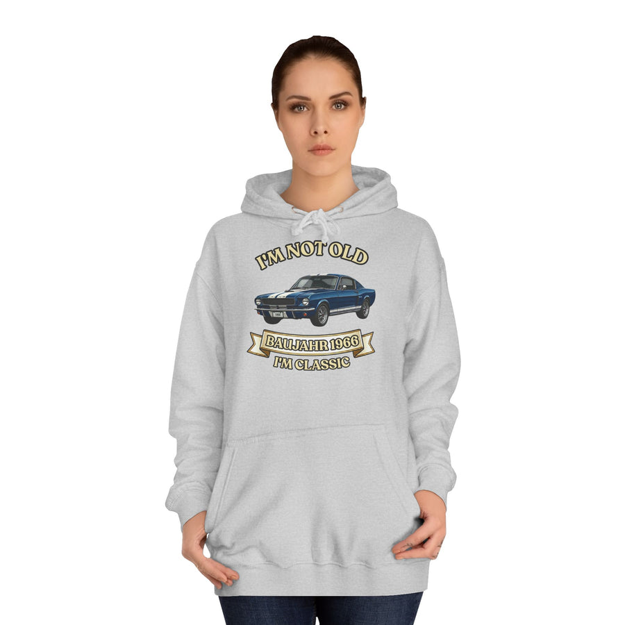 Geschenk zum 60. Geburtstag – Hoodie Jahrgang 1966 Muscle Car