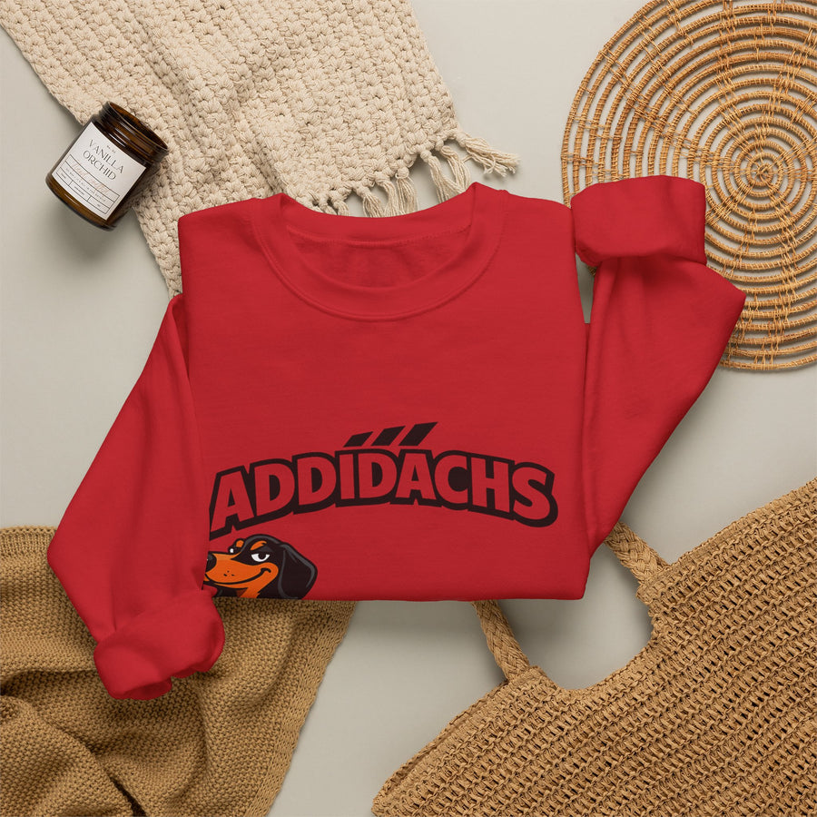 Sweat teckel humoristique 'ADDIDACHS' – Motif drôle pour fans de teckels & de sport