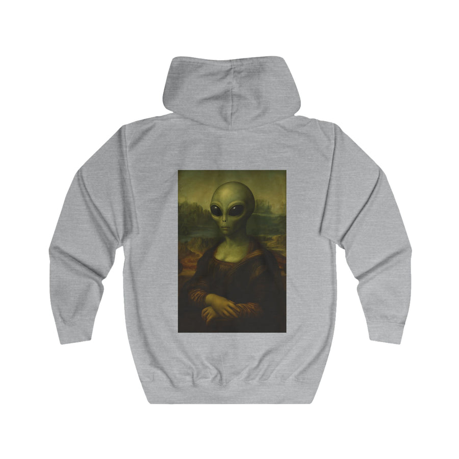 Mona Alien Zip-Hoodie – Kunstparodie mit Außerirdischer