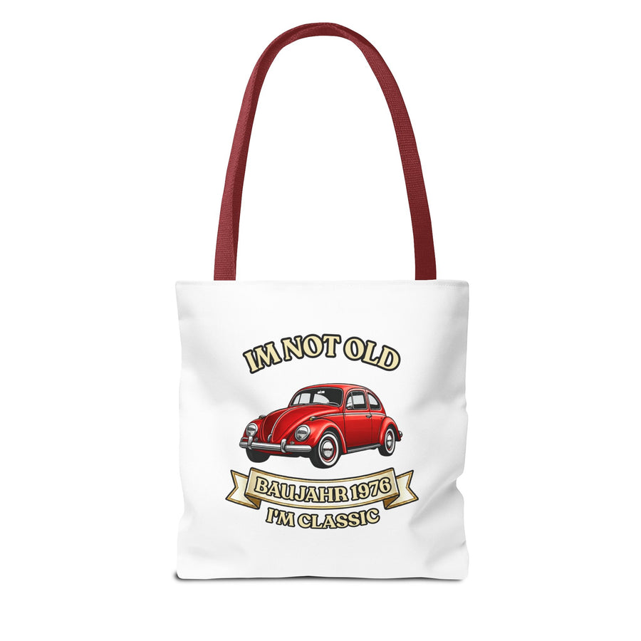 Tote Bag Année 1976 - I'm Not Old I'm Classic - Coccinelle Rouge Vintage - Cadeau 50 ans