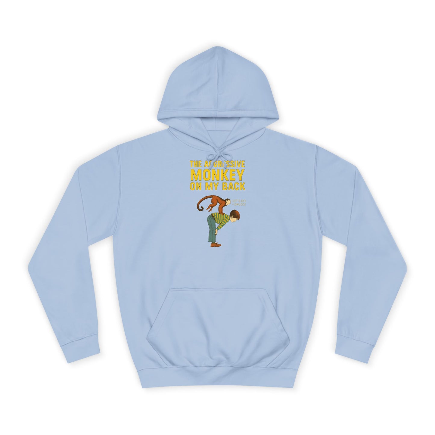 The Aggressive Monkey On My Back Hoodie - Lustiger Affe Vintage Retro Spruch Kapuzenpullover - Ironischer Humor Geschenk