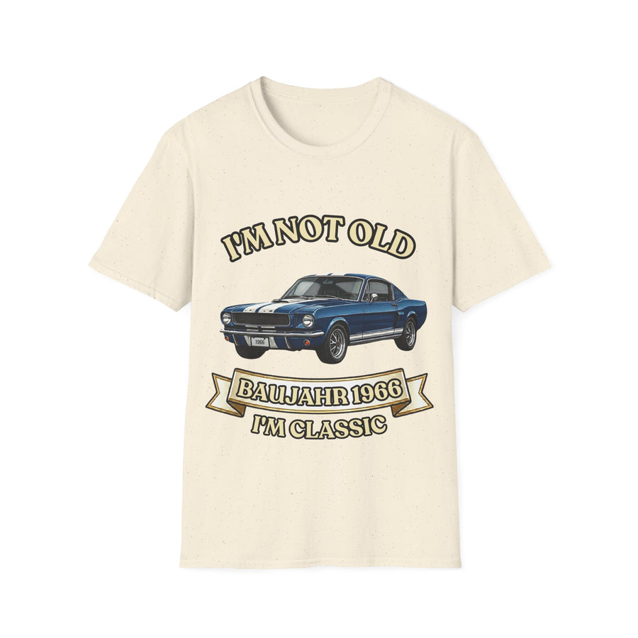 True Insights T-Shirt Jahrgang 1966 Oldtimer Im Not Old Im Classic in Natur, Vintage Auto Klassiker zum 60.