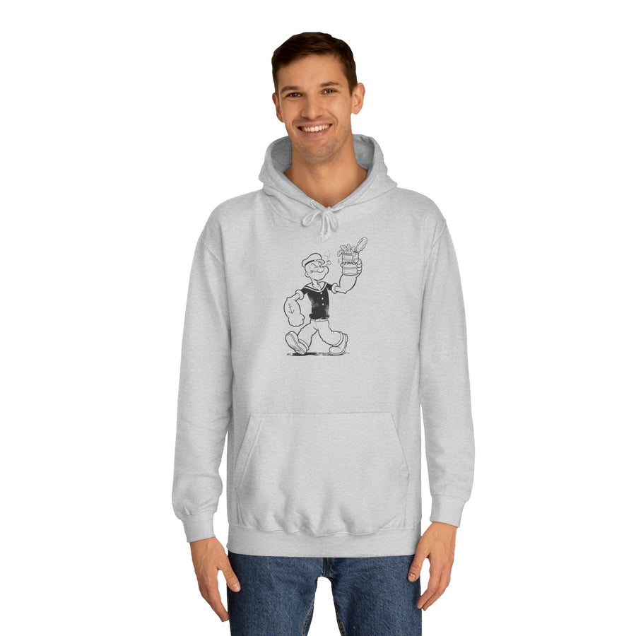 True Insights Hoodie Popeye Spinat Dose Kult Kapuzenpullover mit Kordelzug und Cartoon Aufdruck