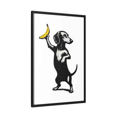Dackel mit Banane – Banksy-inspirierter Art Print