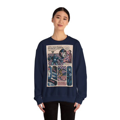 Sweatshirt – Retro Space Comic Sweatshirt – Captain Ozone „Ground Control“ Edition | True Insights Design mit Humor