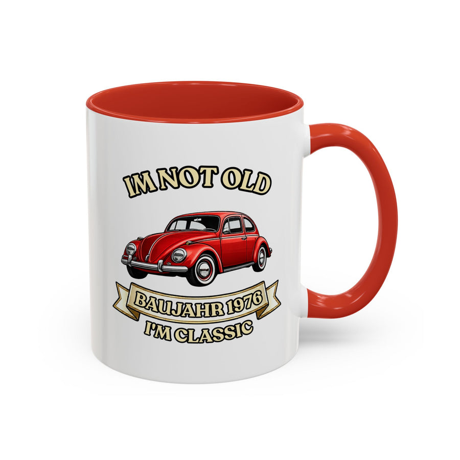 Mug Année 1976 - I'm Not Old I'm Classic - Coccinelle Rouge Vintage - Cadeau 50 ans
