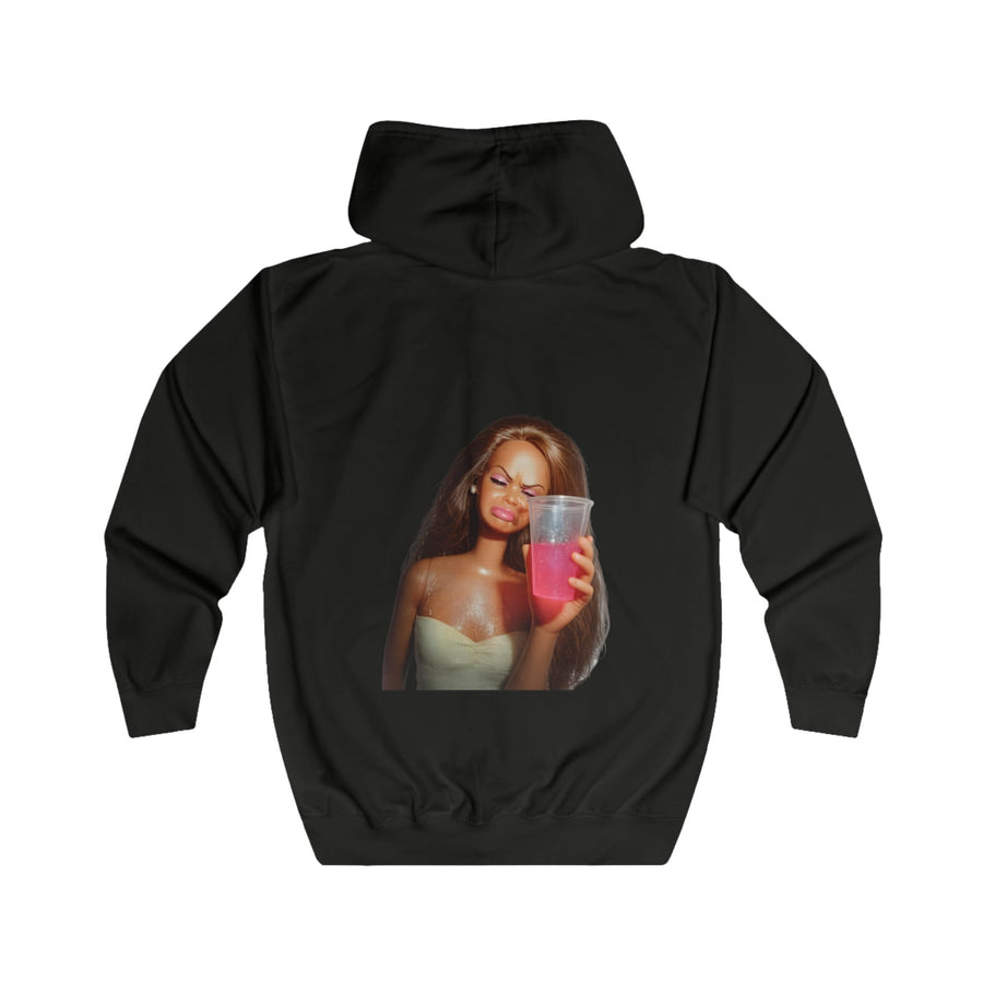 Doll Meme Barbicore Zip Hoodie – Grappige Funny Meme Hoodie met Doll Print voor Vrouwen & Feestfans