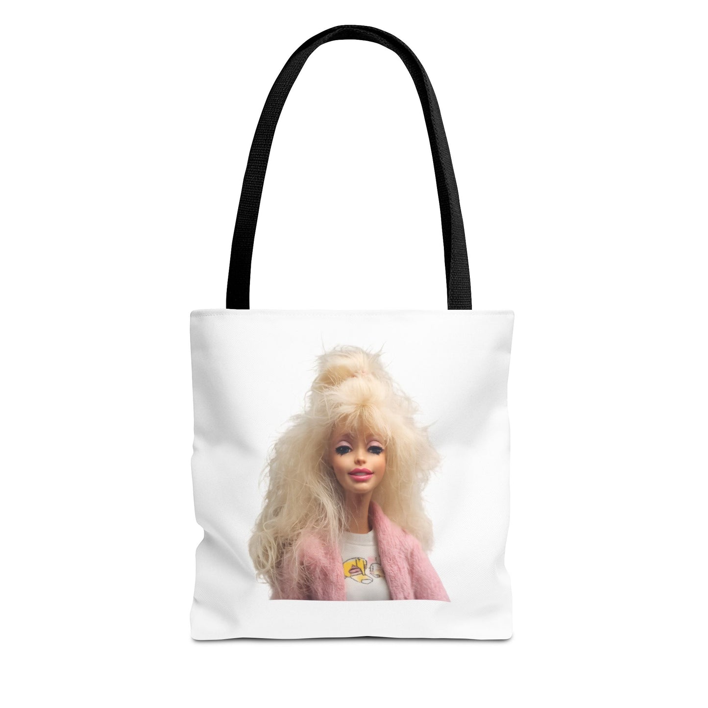 Retro Barbie Puppe Tote Bag – 80er Style Blonde Doll Print, Kult Fashion Shopper für Sammler & Nostalgie-Fans