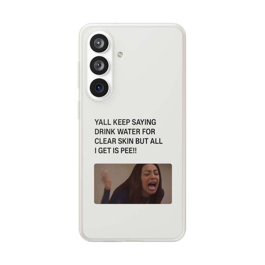 Coque de téléphone mème « Soins de la peau » – « Je ne fais que pisser ! » | Prendre soin de soi avec humour