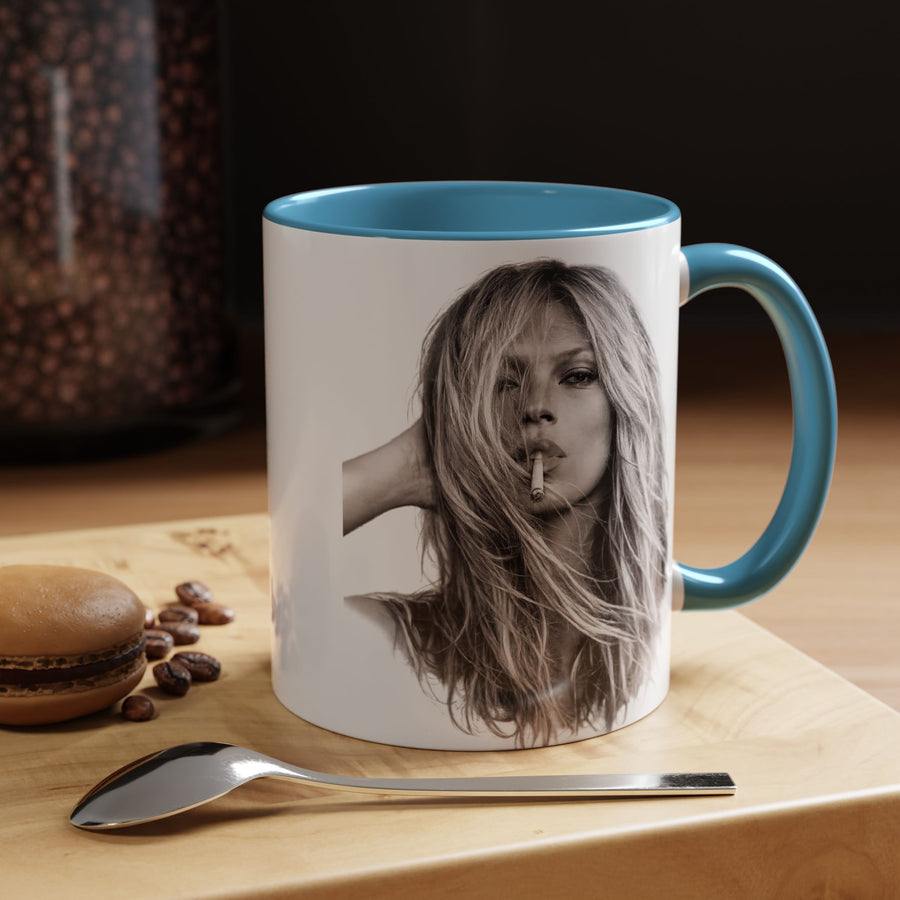 Mug Kate Moss – Portrait Iconique Noir & Blanc | Cadeau Légende de la Mode