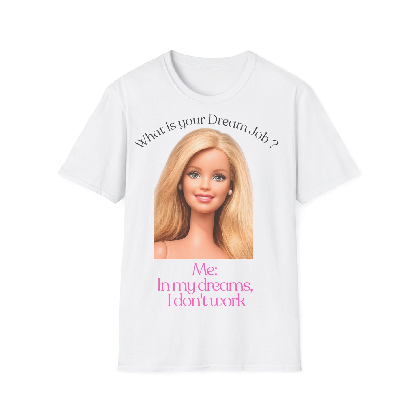 Lustiges T-Shirt 'In my dreams I don't work' – Anti-Arbeit Spruch Shirt für faule Tage, Bürohumor & Geschenk
