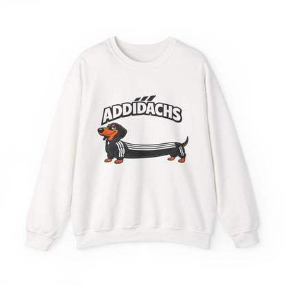 Lustiges Dackel Sweatshirt 'ADDIDACHS' – Witziges Hunde-Motiv für Dackelbesitzer & Sportfans
