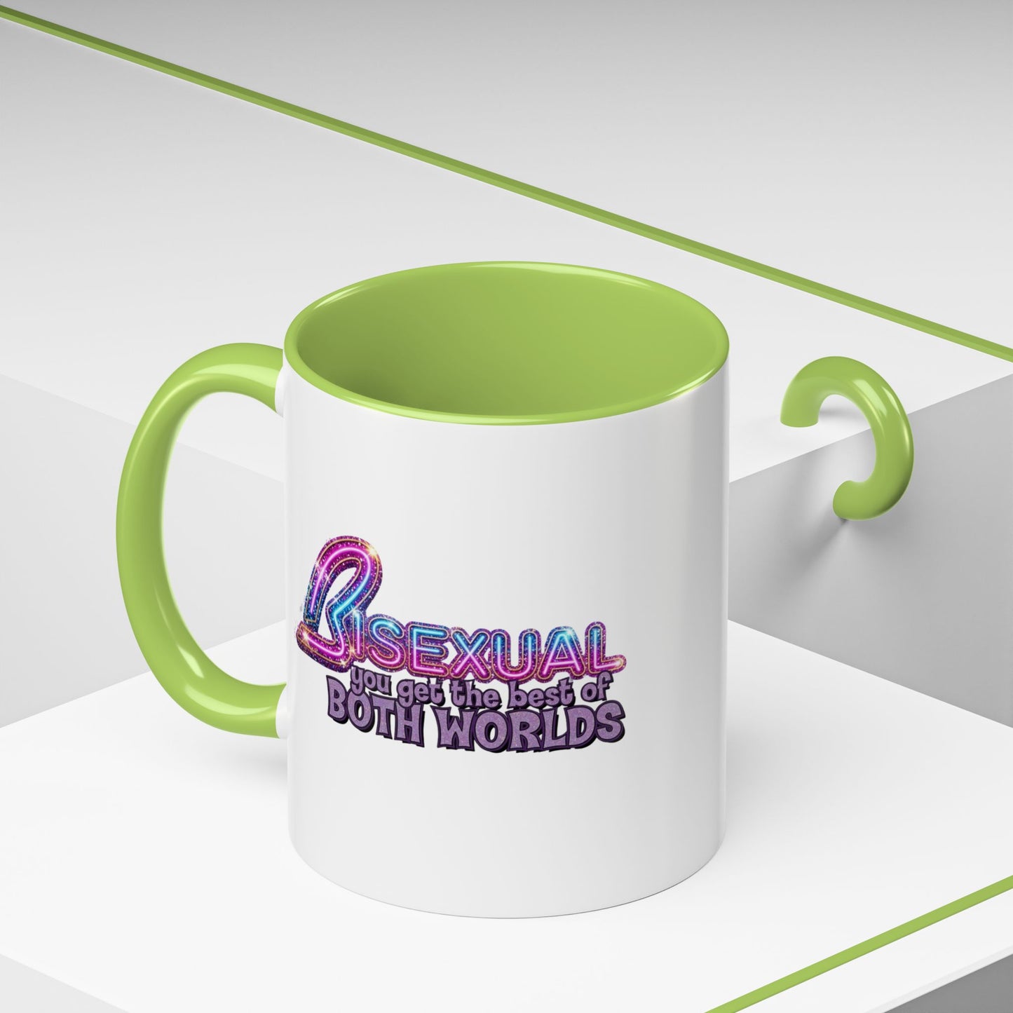 Bisexual Tasse – You Get The Best Of Both Worlds | Bunte Glitzer-Optik Kaffeebecher für Bi Pride & CSD