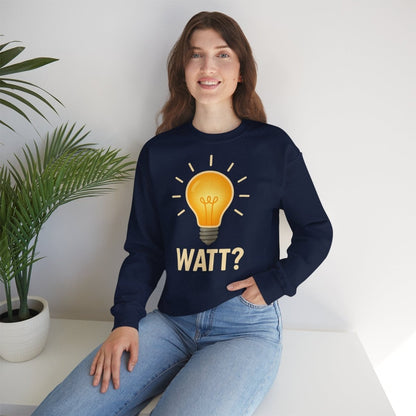 Sweatshirt – WATT? Sweatshirt für Elektriker & Technikfans | Lustiges Glühbirnen-Motiv | True Insights Design mit Humor