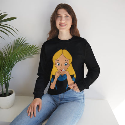 Sweatshirt – Satire Sweatshirt – "Alice im Rausch" Pop-Art Design | True Insights Design mit Humor