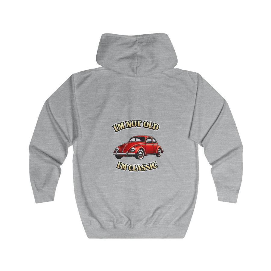 True Insights Vintage VW Käfer Zip-Hoodie – I'm Not Old I'm Classic Geschenk für Käfer-Fans