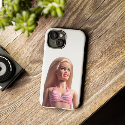 Shocking Face Doll | Funny Pink Doll Phone Case