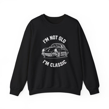 I'm Not Old I'm Classic Sportwagen Sweatshirt – Oldtimer-Linienzeichnung – Geschenk für Autofans