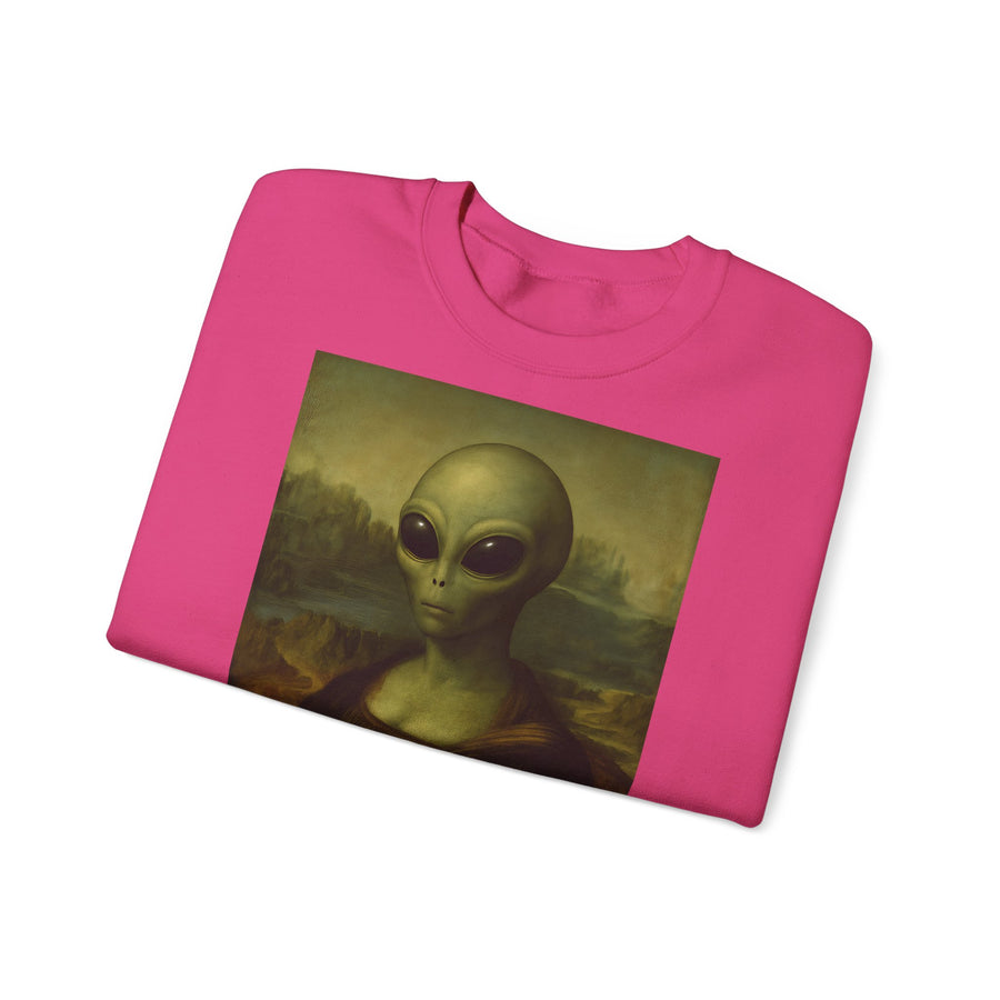 Mona Alien Sweatshirt – Kunstparodie mit Außerirdischer