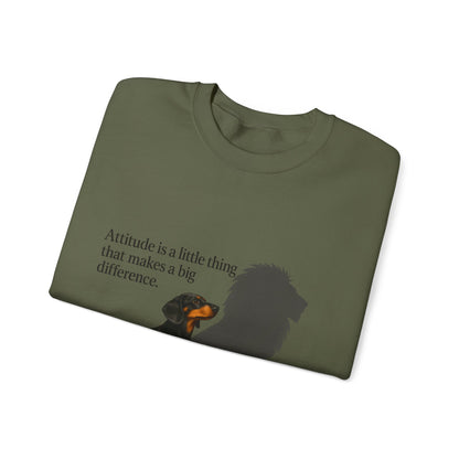 Inspirierendes Sweatshirt – Dackel mit Löwenschatten „Attitude“ – Lustiges Sweatshirt | True Insights – Bild 34