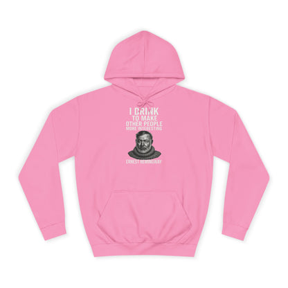 Ernest Hemingway Hoodie - I Drink To Make Other People More Interesting - Lustiges Zitat Geschenk für Literatur- & Whisky-Fans