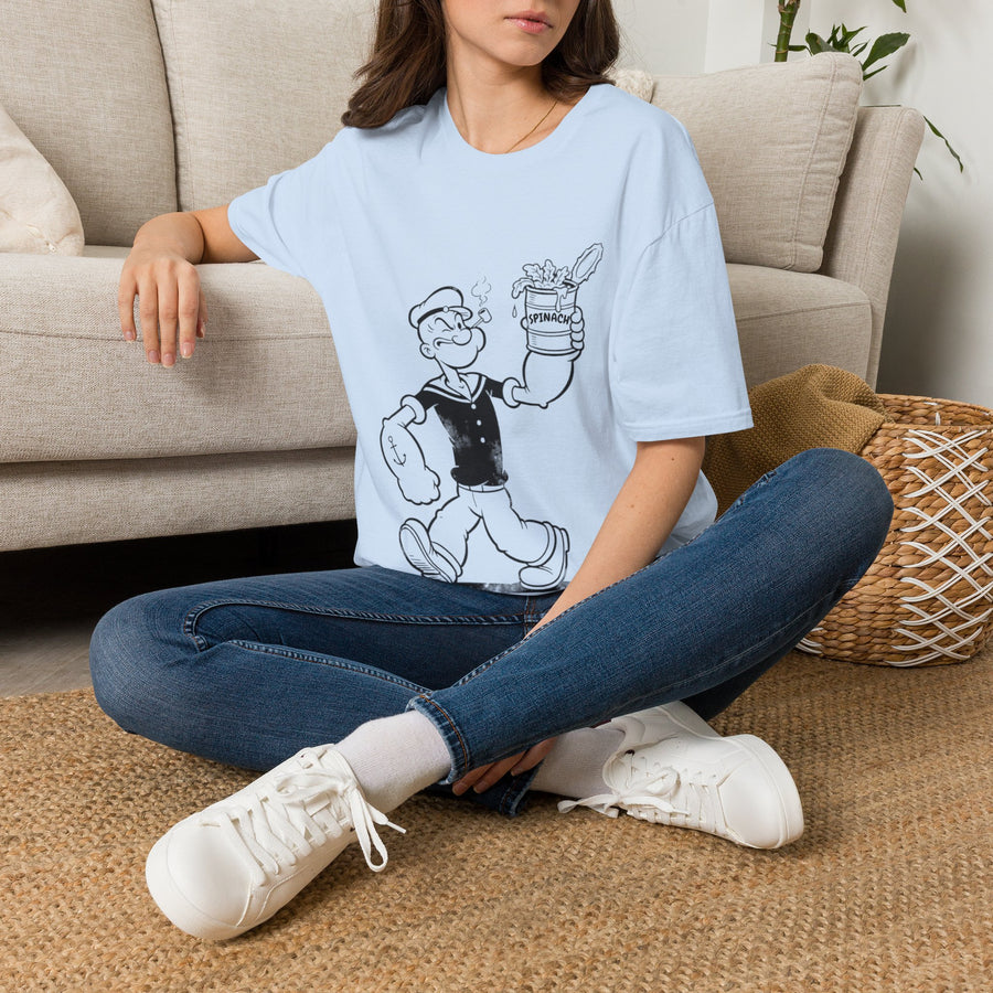 Retro Comic T-Shirt Popeye Spinach Can – Vintage Cartoon Fan Gift