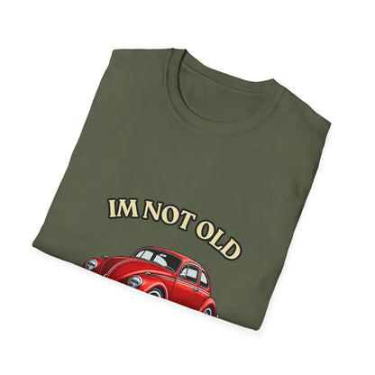 Baujahr 1976 - I'm Not Old I'm Classic T-Shirt zum 50. Geburtstag, roter Oldtimer Käfer Geschenk für Männer & Frauen