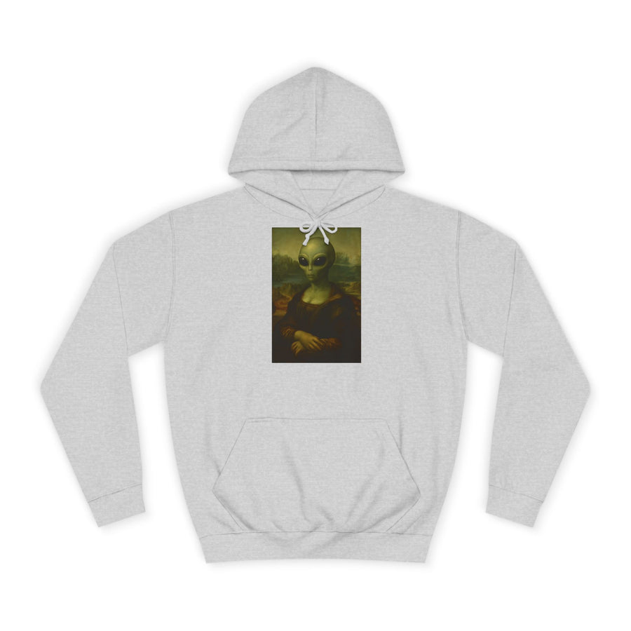 Mona Alien Hoodie – Kunstparodie mit Außerirdischer