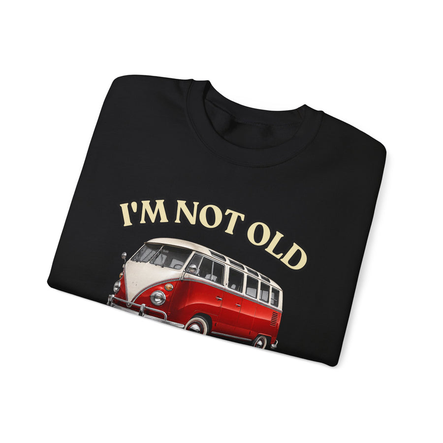 Sweatshirt Année 1976 - I'm Not Old I'm Classic - Bus Rétro Vintage - Cadeau 50 ans